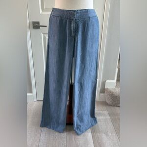 Tommy Bahama Chambray Blue Tencel wide leg pants- size 8